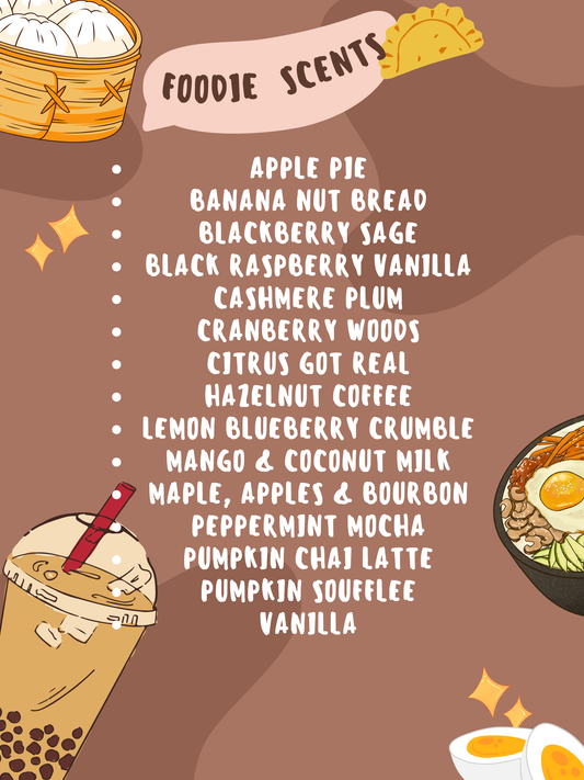 Foodie Scents List